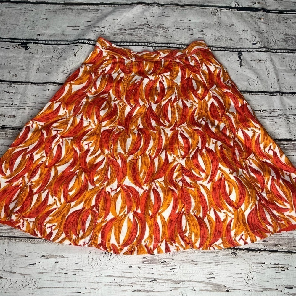 Anthropolgie Maeve Banana Grove A-Line Skirt Size 8p - Picture 9 of 9